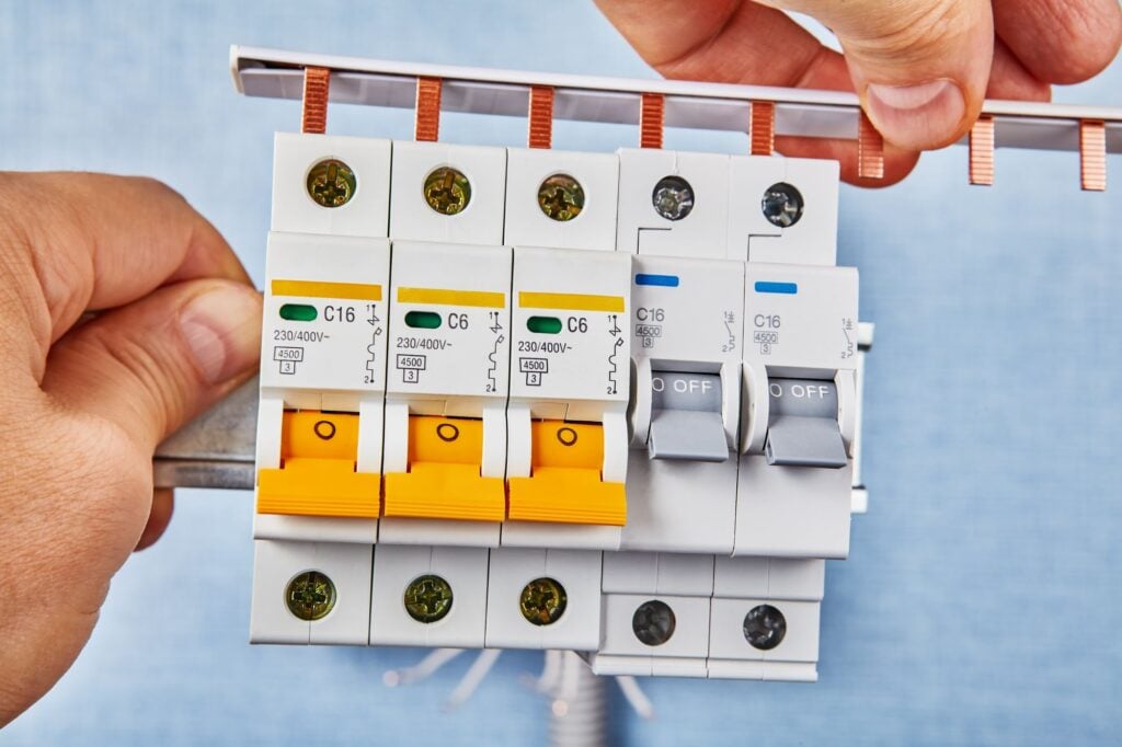 circuit breakers are housed in a breaker box